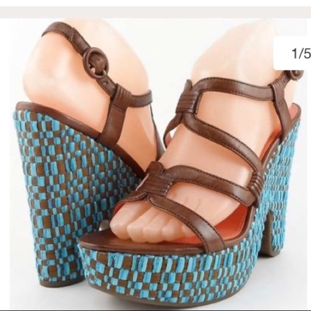 Via Spiga wedge v-cai woven heel